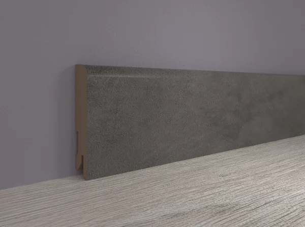 Плинтус MDF Bonkeel 24064 Бетон Лофт Графит (100х16х2400 мм) в Ростове-на-Дону
