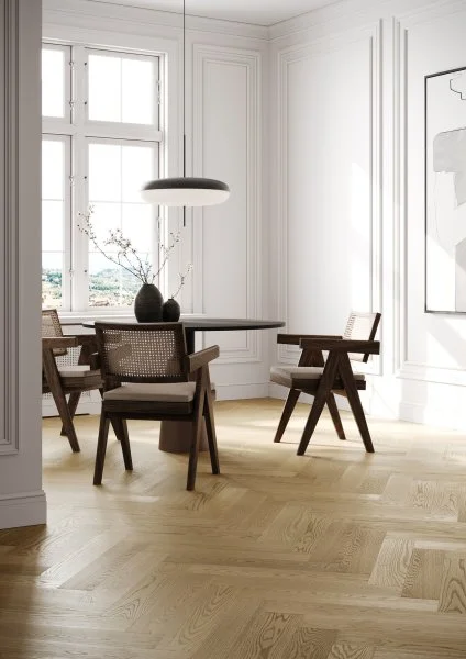 Паркетная доска Quartz Parquet Английская Ёлка Дуб Шампань 33-414 в Ростове-на-Дону