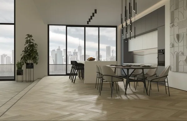 Паркетная доска Quartz Parquet Английская Ёлка Дуб Лимба 33-405 в Ростове-на-Дону