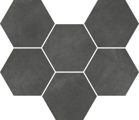 Керамогранит Italon Континуум Петрол Мозаика Гексагон (Натуральная 25х29) в Ростове-на-Дону