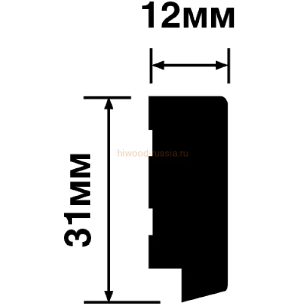 Финишный молдинг LF124B GR3 левый декорированный (31х12х2700мм) в Ростове-на-Дону