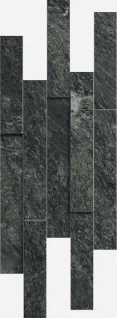 Керамогранит Italon Скайфолл Неро Брик 3D (Патинированная, 28х78) в Ростове-на-Дону