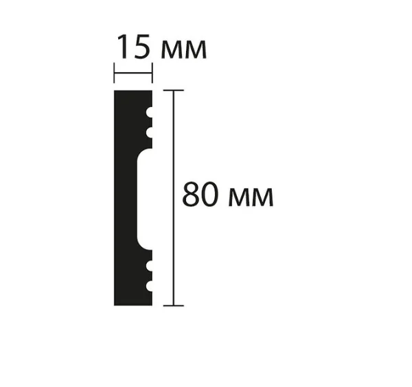 Плинтус NMC Wallstyl FD8 (80х15х2000 мм) в Ростове-на-Дону