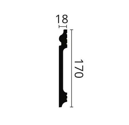 Плинтус NMC Wallstyl FL17 (170х18х2000 мм) в Ростове-на-Дону