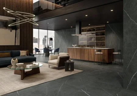 Керамогранит Italon Метрополис Империал Блэк 120х278 (Натуральная и Реттифицированная) в Ростове-на-Дону