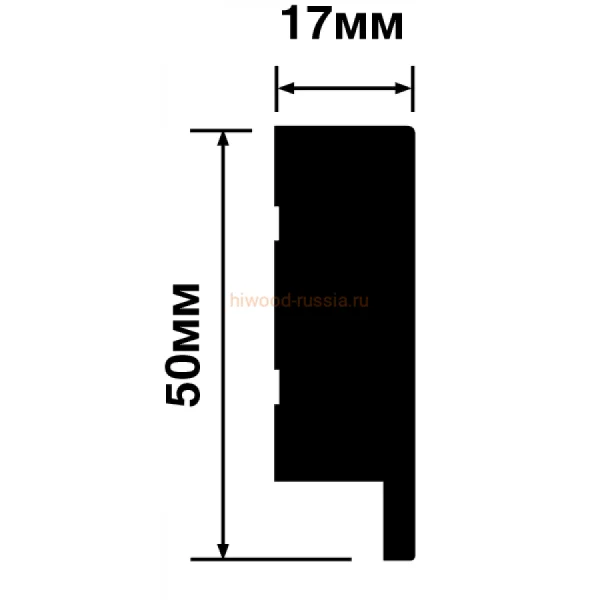 Финишный молдинг LF1 W50 (50х17х2700мм) в Ростове-на-Дону