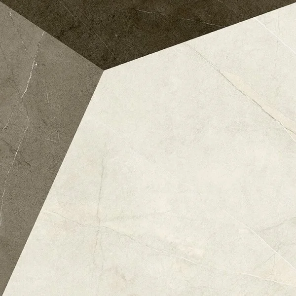 Керамогранит Coliseum Фьямма Уайт Вставка Фрэйм 60х60 (Натуральный и Реттифицированный) в Ростове-на-Дону