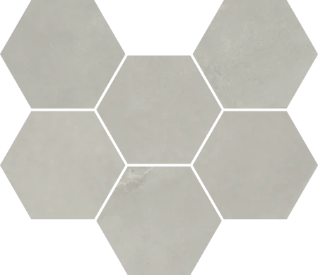 Керамогранит Italon Континуум Сильвер Мозаика Гексагон (Натуральная 25х29) в Ростове-на-Дону