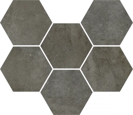 Керамогранит Coliseum Экспо Дарк Мозаика Гексагон (Натуральная, 25х29) в Ростове-на-Дону