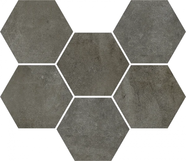 Керамогранит Coliseum Экспо Дарк Мозаика Гексагон (Натуральная, 25х29) в Ростове-на-Дону
