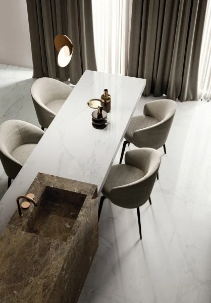 Керамогранит Italon Шарм Делюкс Бьянко Микеланджело 60х120 (Паттинированная и реттифицированная) в Ростове-на-Дону