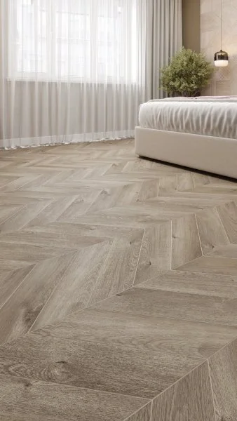 Кварц-виниловая плитка Alpine Floor Chevron Дуб Натур. Отбеленный ECO 20-3 (2,5 мм. 43 класс) в Ростове-на-Дону