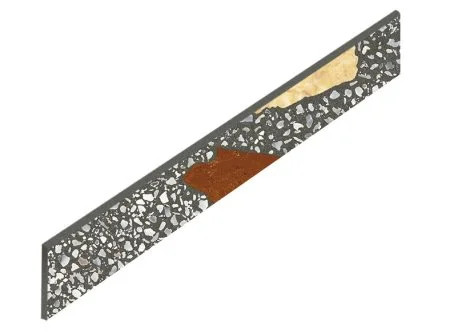 Керамогранит Coliseum Палладио Блэк Плинтус (Натуральный, 7,2х60) в Ростове-на-Дону