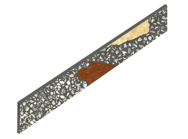 Керамогранит Coliseum Палладио Блэк Плинтус (Натуральный, 7,2х60) в Ростове-на-Дону