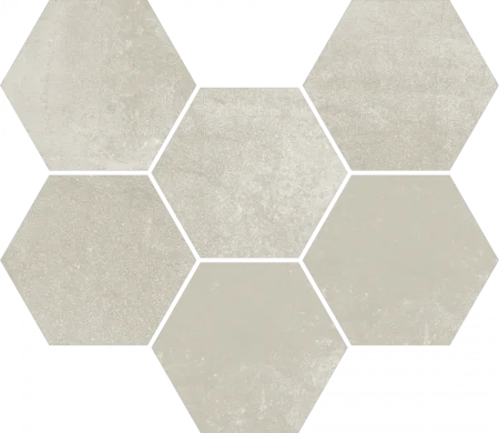 Керамогранит Coliseum Экспо Уайт Мозаика Гексагон (Натуральная, 25х29) в Ростове-на-Дону