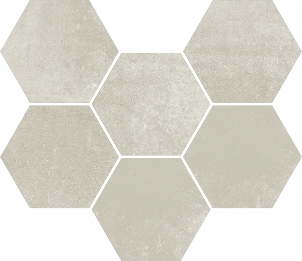 Керамогранит Coliseum Экспо Уайт Мозаика Гексагон (Натуральная, 25х29) в Ростове-на-Дону