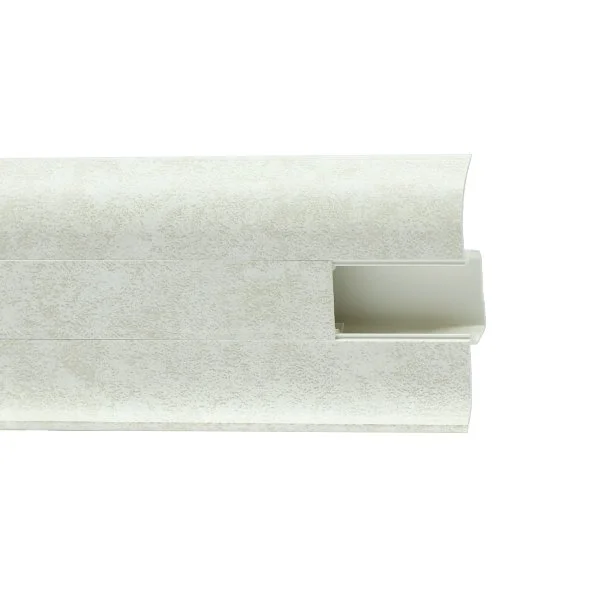 Пластиковый плинтус Royce №860 Белый Кварц (58х22х2200мм) в Ростове-на-Дону