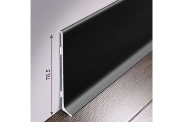 Алюминиевый плинтус Bonkeel ПЛ80 515л Черный (78,5х11,2х2500мм) в Ростове-на-Дону