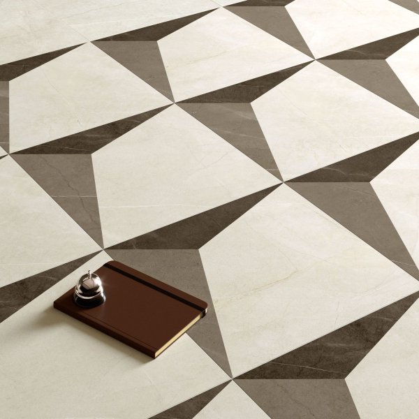 Керамогранит Coliseum Фьямма Уайт Вставка Фрэйм 60х60 (Натуральный и Реттифицированный) в #REGION_NAME_DECLINE_PP#