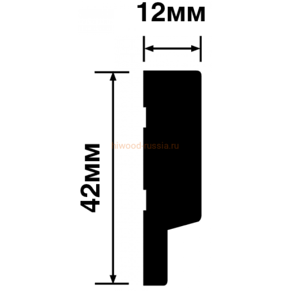 Финишный молдинг LF124A S339S правый декорированный (42х12х2700мм) в #REGION_NAME_DECLINE_PP#